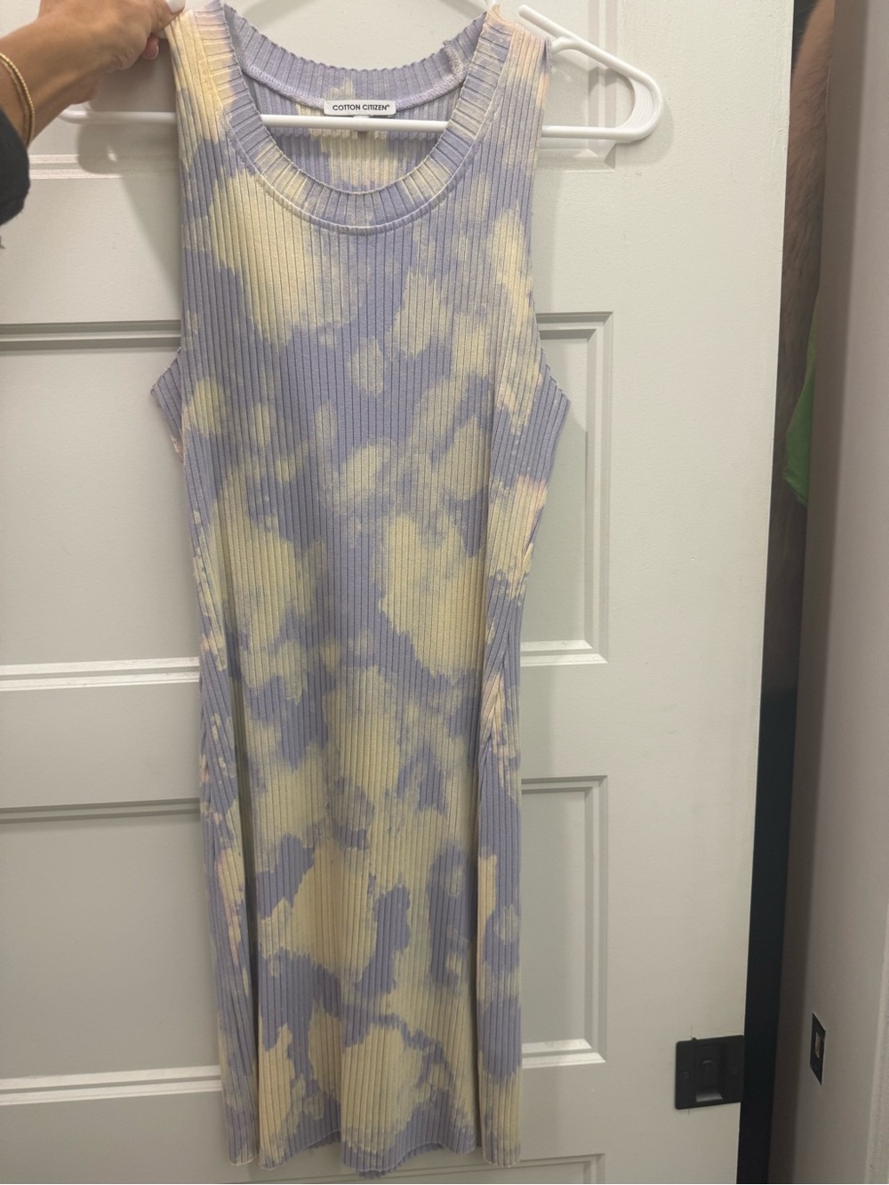 Cotton Citizen Lavender Tie Dye Ribbed Maxi Dress S